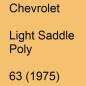 Preview: Chevrolet, Light Saddle Poly, 63 (1975).